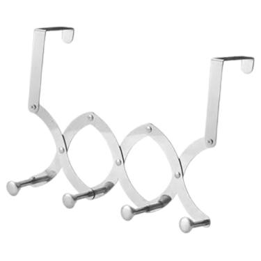 Imagem de Ｂｅｓｇａ Gancho Organizador de Porta Retrátil e para Roupas, Ideal para Guarda-chuvas, Jaquetas e Chapéus, 4 Ganchos