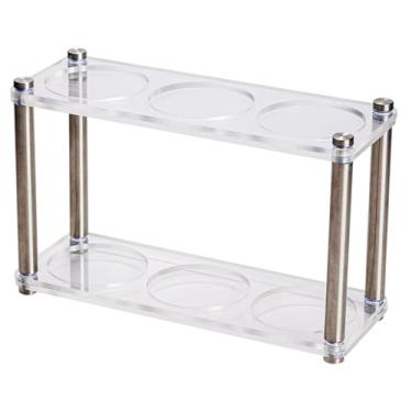 Imagem de Bothyi Estação de compactação de café expresso, organizador robusto em aço inoxidável para, suporte para compactador de café PS Home transparente, Dupla Camada