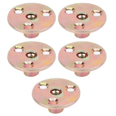 Imagem de Cryfokt Porca de Flange Durável de Ferro Galvanizado Com 3 Furos para Fixação de Móveis M6 M8 M10, Pacote de 5 para Entusiastas de DIY (M6)