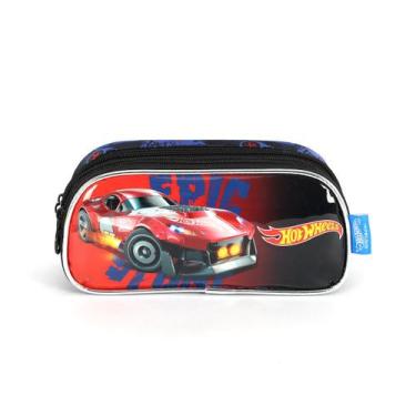 Imagem de Estojo Escolar Grande Juvenil Hot Wheels Luxcel, Verm EI42625