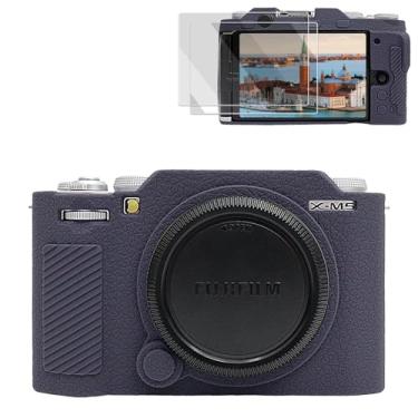 Imagem de VOVMOEYA Capa de silicone para Fujifilm XM5 X-M5, acessórios para Fujifilm XM5 X-M5, com 2 películas protetoras ultrafinas de 0,25 mm para câmera Fujifilm XM5 X-M5