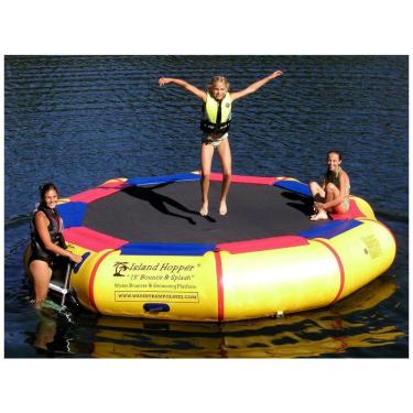 Imagem de Cama Elástica Inflável com Escada para Crianças a Partir de 5 Anos, Tamanho 3 Metros, ISLAND HOPPER 13BSPLASH, Amarelo