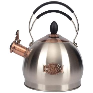 Imagem de Chaleira de Chá LUXGRACE 2.5 Litros em Aço Inoxidável com Apito, Prata