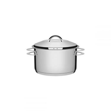 Imagem de Caçarola Funda em Aço Inox com Tampa e Alças 16 cm 62504160 - Tramonti