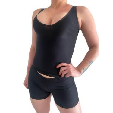 Imagem de Conjunto Shorts E Regata Segunda Pele Modeladora Confortável Z05 - Fan