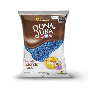 Imagem de Granulado Macio Decorativo Bolos Doces Azul 130g Decora Dona Jura - Ca