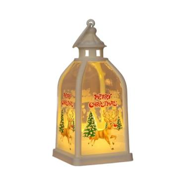 Imagem de Lanterna de Natal,Lanternas de Natal Decorativas para Interior - Luz de vela LED decorativa para feriado de floco de neve de Papai Noel | Lanternas a pilhas do feriado do Natal para decorações interna