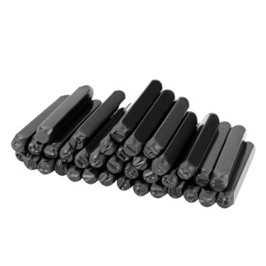 Imagem de Luqeeg Conjunto de Carimbo de Número de Letra, Aço de Metal Durável, 6mm, Conjunto de Perfurador para Madeira, Couro, Metal, Estojo de Armazenamento Organizado, para Entusiastas de Artesanato Diy