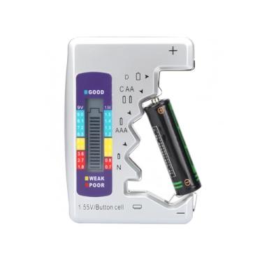 Imagem de Bateria de testador de bateria digital, testadores de bateria de carga verificador de carga ferramenta de teste de capacidade de bateria para pilhas de botão AA AAA 9V 1.5V