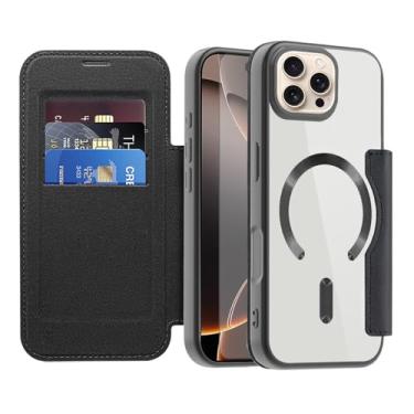 Imagem de Asuwish Capa de telefone para iPhone 16 Pro 6,3 polegadas capa carteira magnética com protetor de tela de vidro temperado flip porta-cartão de crédito bloqueio RFID acessórios para celular i Phone16