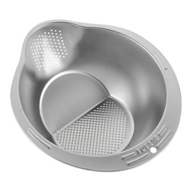 Imagem de coador de arroz aço inoxidável 27cm、coador multiuso para macarrão e vegetais、utensílio de cozinha resistente