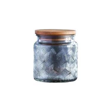 Imagem de Potes de manteiga com tampas, potes de vidro para armazenamento de cozinha doméstica, geleias, sabores, bancada