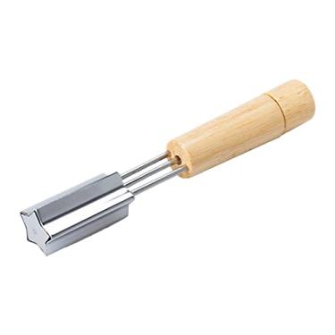 Imagem de Cortador de Biscoitos Aço Inoxidável com Cabo Madeira Forma Coração Flor e Estrela Molde Bolo Massa Açúcar Ferramenta para Frutas Legumes Cozinha DIY Sobremesas Pães Doces Criatividade Uso a Longo Pra