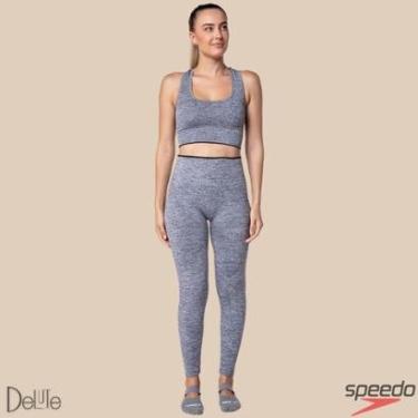 Imagem de Calça Legging Leg Speedo Feminina Canelada Com Coss Duplo Confortável-Feminino
