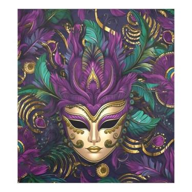 Imagem de Blueangle Máscara de carnaval para máquina de lavar louça, capa frontal para lava-louças, adesivos de eletrodomésticos, adesivos de eletrodomésticos, adesivo magnético decorativo de 58,4 cm C x 66 cm