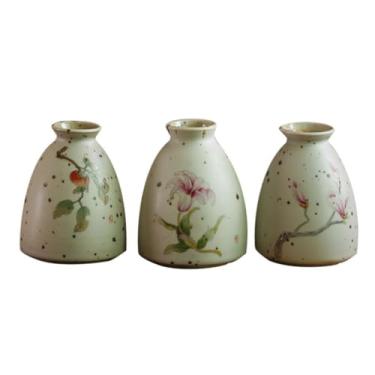 Imagem de KEG801302 Vasos para flores retro cerâmica pintada à mão dispositivo de flores estilo chinês arranjo de flores para casa decoração de mesa vaso hidropônico criativo vaso decorativo para casa