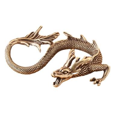 Imagem de Wswqop Estatueta de Dragão em Bronze, Ornamento, Decoração de Mesa, Peça de Arte Decorativa, Enfeite para Mesa, Presente de Casamento, Escultura, Miniaturas,