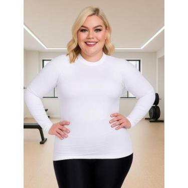 Imagem de Camisa Plus Size Térmica Segunda Pele Blusa Proteção Solar UV 50+ Acad