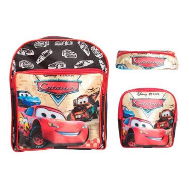 Imagem de Kit Mochila Bolsa Escolar Menino Com Lancheira Pequena - Plike