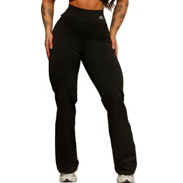Imagem de Calça Legging Flare Bailarina Cintura Alta Treino Academia-Feminino