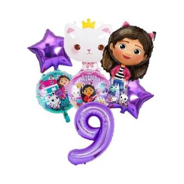 Imagem de Conjunto De Balões Gabby Dollhouse Para Meninas, Decoração De Festa De