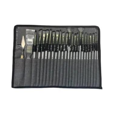 Imagem de Conjunto De Pintura Artística Em Lona Acrílica Multifuncional Com 24 P