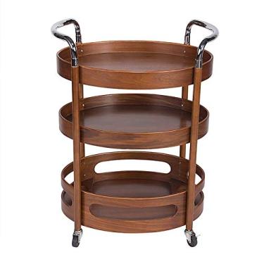 Imagem de LaYiQimn Carrinho de servir comida com carrinho de aeromoça, cozinha ao ar livre, bebidas, bufê, chá, carrinho pequeno sobre rodas, rack de vinho de 3 níveis, vários estilos