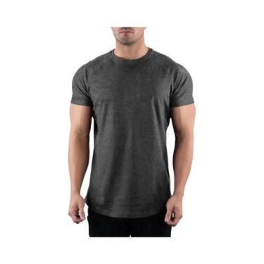 Imagem de Camiseta Masculina De Verão Em Algodão Slim De Manga Curta Casual Para