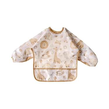 Imagem de Babadores Impermeáveis Para Bebês, Avental De Manga Longa Para Aliment