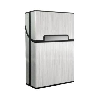 Imagem de Estojo De Cigarros De Alumínio King Size Portátil Para 20 Unidades, Ca