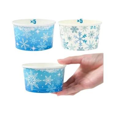 Imagem de Copos De Papel Descartáveis De 8 Oz Para Sorvete, Decoração De Natal P