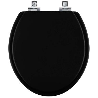 Imagem de Tampa De Vaso Sanitario Com Amortecedor Leiria Preto Para Bacia Luzarte