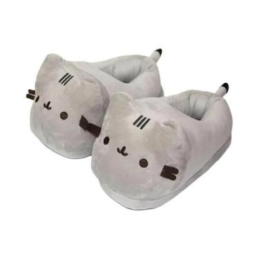 Imagem de Pantufas De Inverno Quentes Com Desenho De Gato, Chinelos De Pelúcia M