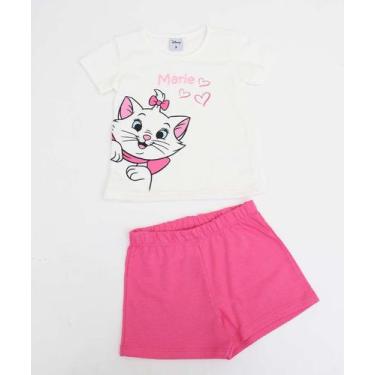 Imagem de Conjunto Infantil Marie Disney Tam 1 a 3 Rosa-73155, Off white, Rosa, 