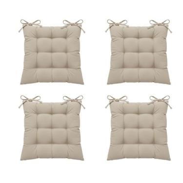 Imagem de Kit 4 Assentos Futton 40x40cm C/Fitas Amarrar Diversar Cores Futon Par