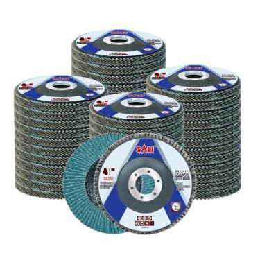 Imagem de Esmerilhadeira angular Flap Disc Sali Zirconia 60 Grit de 4,5 cm x 22 