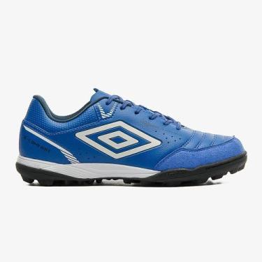 Imagem de Chuteira Society X-Comfort Umbro Unissex Cor:Azul+BrancoTamanho:44Gêne