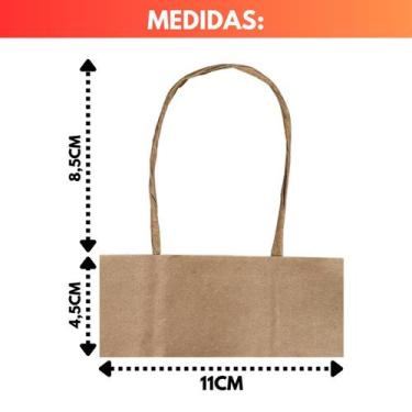 Imagem de Kit 100 Unidades Alça Papel Branco / Kraft Torcido Sacola 19 - Distrib