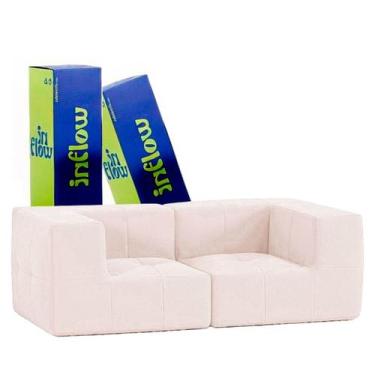 Imagem de Sofá Modular Na Caixa Boucle 2 Lugares Com 2 Braços Inflow - Inflow So