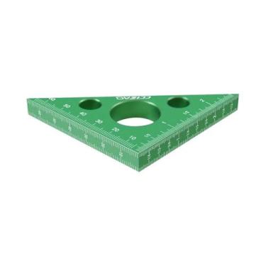 Imagem de Régua Triangular De Liga De Alumínio 45 Graus Com Escalas Imperial E M