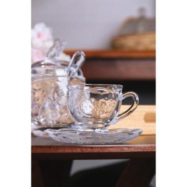 Imagem de Xícara de Café com Pires Lyor New Butterfly Cristal 80ml - Wolff