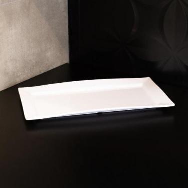 Imagem de Travessa Wolff de Melamina Retangular Branca 35cm x 19,5cm