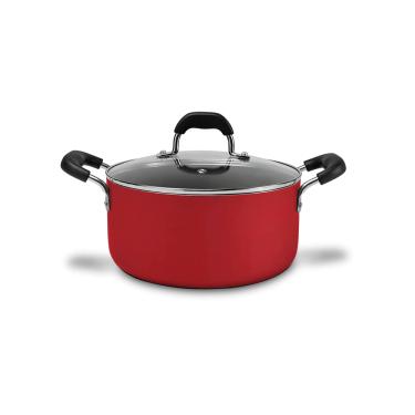 Imagem de Caçarola Com Tampa Brinox Saffron Antiaderente 4,7 Litros Ø 24 cm Vermelho