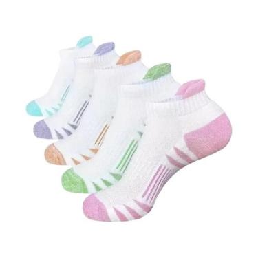 Imagem de Meias Esportivas Listradas Neutras 510 Pares Respiráveis Absorventes D