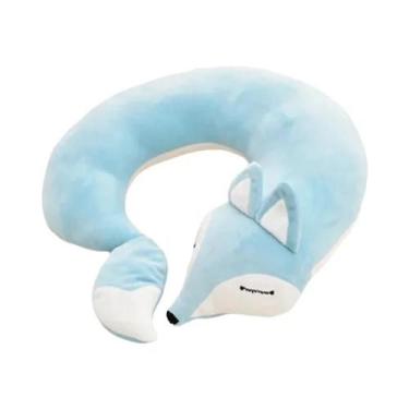 Imagem de Almofada De Pescoço Em Formato De U De Raposa Fofa, Algodão Pelúcia, P