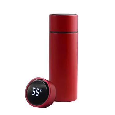 Imagem de Garrafa Térmica Inteligente Com Indicador E Sensor De Temperatura Led – 500ml | Vermelho