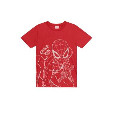 Imagem de Camiseta infantil menino do Homem-Aranha metalizado Brandili-Masculino