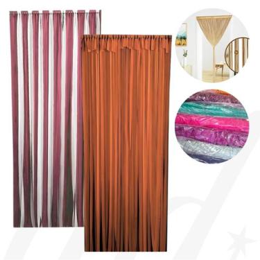 Imagem de Cortina Decorativa Franja Tiras Poliéster Porta Cozinha Sortida - NANC