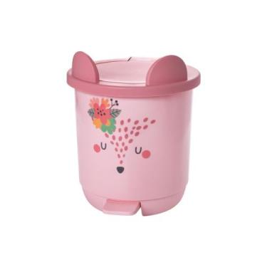 Imagem de Lixeira Infantil Decorada Ursinho Para quarto de Bebê 6,5 Litros PlasU