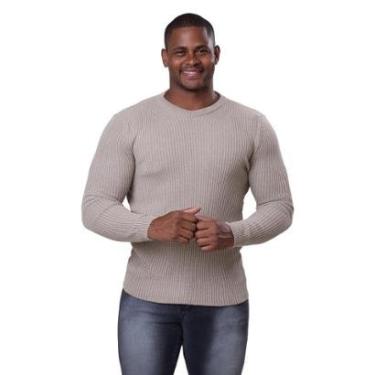 Imagem de Suéter Masculino Tricô Lã Mescla Moscou 7176-Masculino